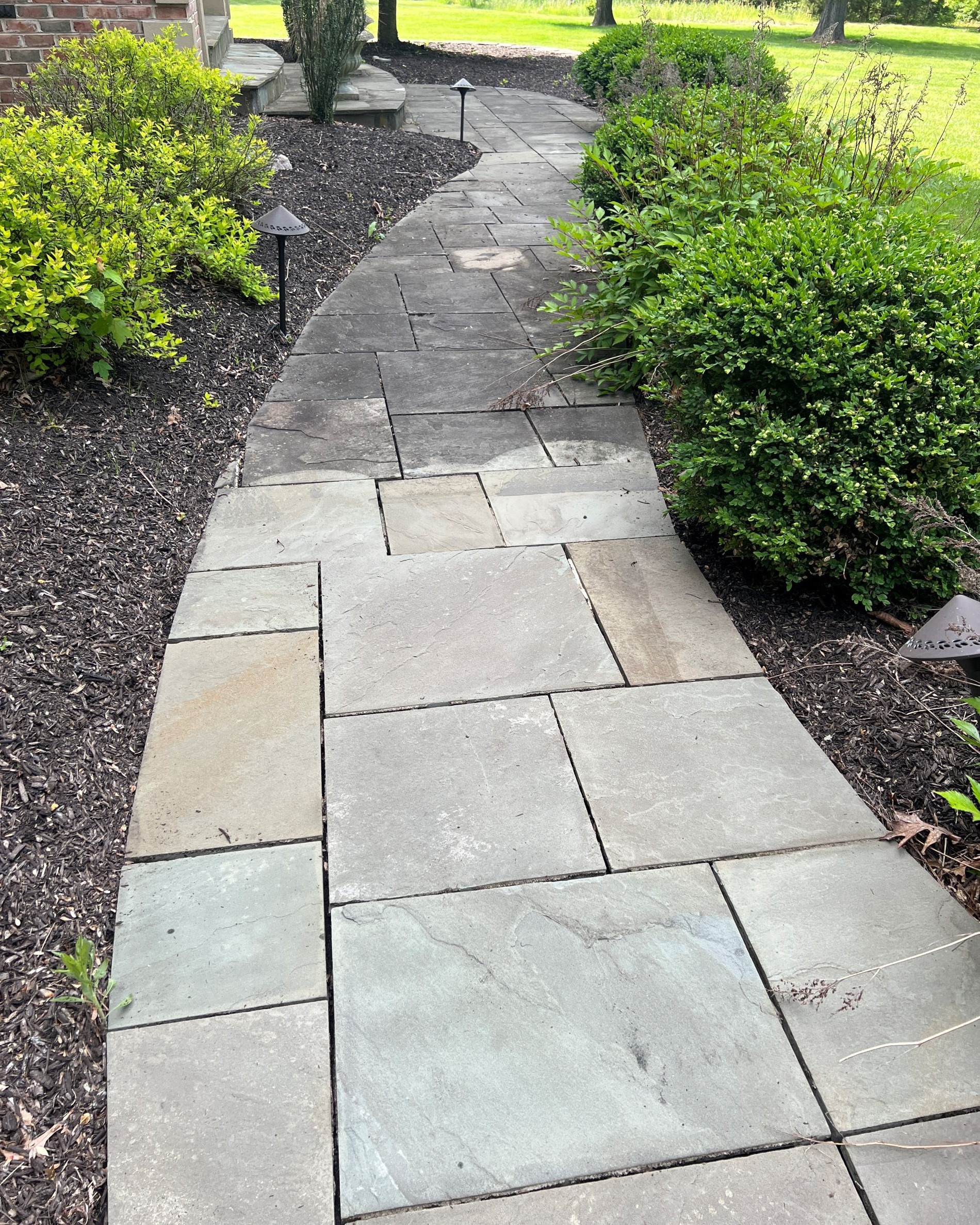 Blue Stone Walkway in New Hope, PA Power Washing Wizards